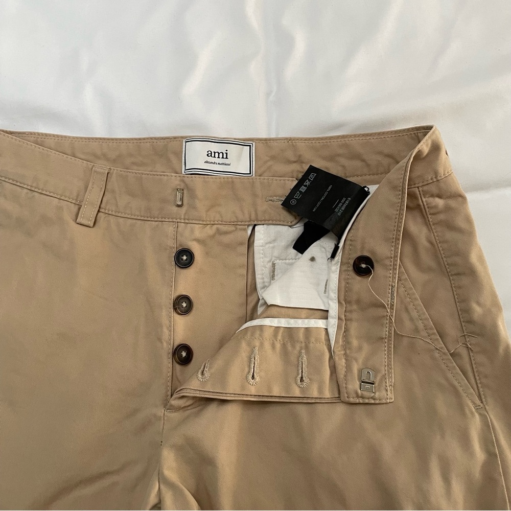 Ami Paris Beige Slim Chinos size XS - Picture 3 of 4